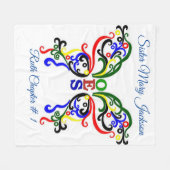 Personaliseer Orde van Oosterse Ster Fleece Deken (Voorkant (Horizontaal))