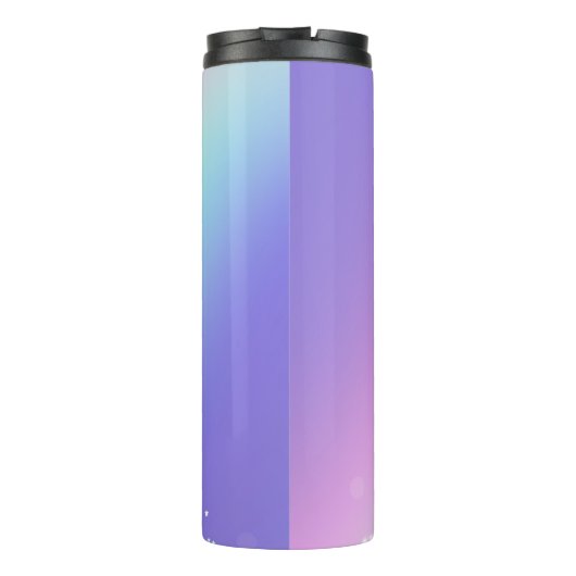 Personaliseer Paarse scriptnaam op Bokeh Stars Thermosbeker (Achterkant)