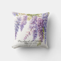 Personaliseer paarse waterverf wisteria floral