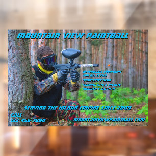 Personaliseer Paintball Shop Gear Front Raamsticker