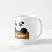 Personaliseer Panda naam Koffiemok (Voorkant rechts)