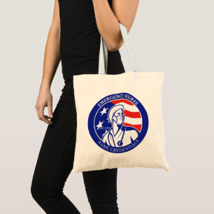 Personaliseer Patriottische Vlag RN Verpleegster Tote Bag