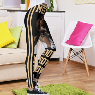 Personaliseer Pet Cat Mom Schattigee Black Peach F Leggings