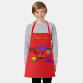 Personaliseer Pet Collectie Kinder Rode Craft Schort (Gedragen)