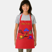 Personaliseer Pet Collectie Kinder Rode Craft Schort (Insitu)