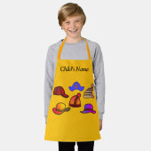 Personaliseer Pet Collectie Kinder Yellow Craft Schort (Gedragen)