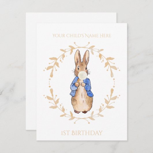 Personaliseer Peter Bubble Gum 1e Verjaardag (Voorkant / Achterkant)