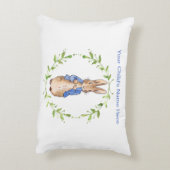 Personaliseer Peter de Naam van het Konijnenkind Accent Kussen (Achterkant (Verticaal))