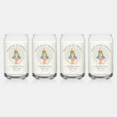 Personaliseer Peter het konijn Baby shower Dank u Blikvorm Glas (Achterkant)