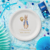 Personaliseer Peter het Konijn Baby shower Papieren Bordje (Feest)