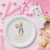 Personaliseer Peter het Konijn Baby shower Papieren Bordje (Feest)
