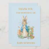 Personaliseer Peter het konijn Dank u Bedankkaart (Voorkant / Achterkant)