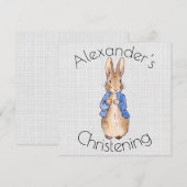 Personaliseer Peter het konijn doopsel Kaart (Voorkant / Achterkant)