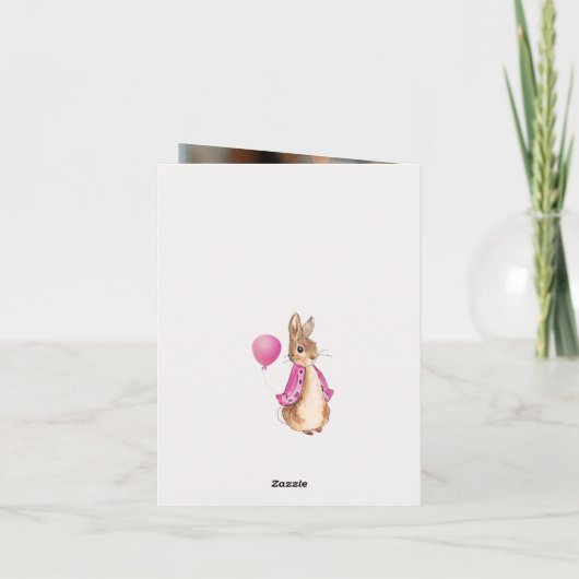 Personaliseer Peter het konijn Foto Dank u Bedankkaart (Achterkant)