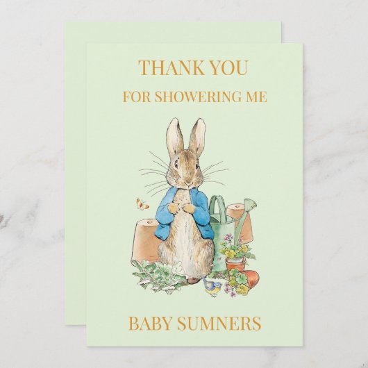 Personaliseer Peter het konijn Foto Dank u Bedankkaart (Voorkant / Achterkant)