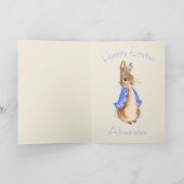Personaliseer Peter het konijn Gelukkig Pasen Kaart (Binnen)