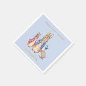 Personaliseer Peter het konijn Gelukkig Pasen Servet (Hoek)