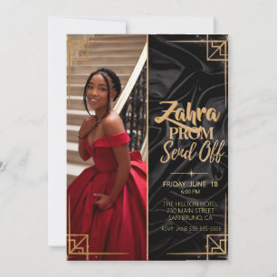 Personaliseer Photo Prom Verstuur Elegant Afstuder Kaart