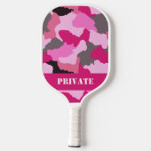 Personaliseer Pink Camo | roze camouflage Pickleball Paddle (Achterkant)