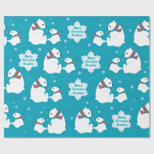 Personaliseer Polar Beer Cadeaupapier