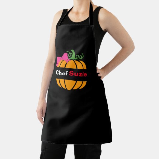 Personaliseer pompoen Schort - Aangepaste naam Gra (Insitu)