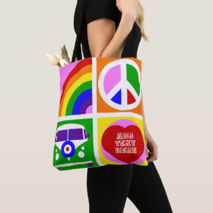 Personaliseer Pop Art Camper Van Life Draagtas