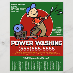 Personaliseer! Power Washing Pressure Cleaning Pro Flyer