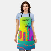 Personaliseer Rainbow Geo Craft Kitchen Baker Chef Schort (Gedragen)