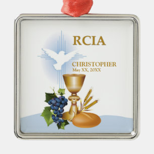 Personaliseer, RCIA Gefeliciteerd Katholiek Sacram Metalen Ornament