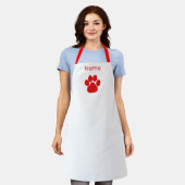 Personaliseer Red Paws Logo Schort (Gedragen)