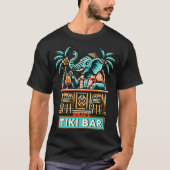Personaliseer Retro Elephant Tiki Bar T-shirt (Voorkant)