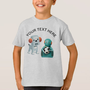 Personaliseer Robot Dog Sports Voetbal T-shirt