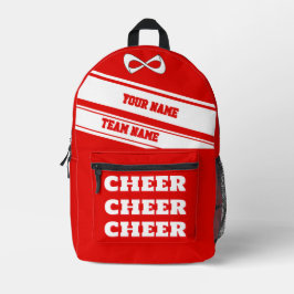 Personaliseer rugzak cheerleading school rood wit