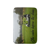 Personaliseer rust voordat u gaat golfen badmat (Voorkant Verticaal)