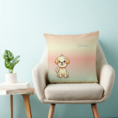 Personaliseer Schattig Puppy-Theme Gooi Kussen (Stoel)