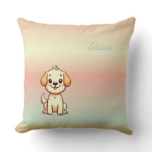Personaliseer Schattig Puppy-Theme Gooi Kussen
