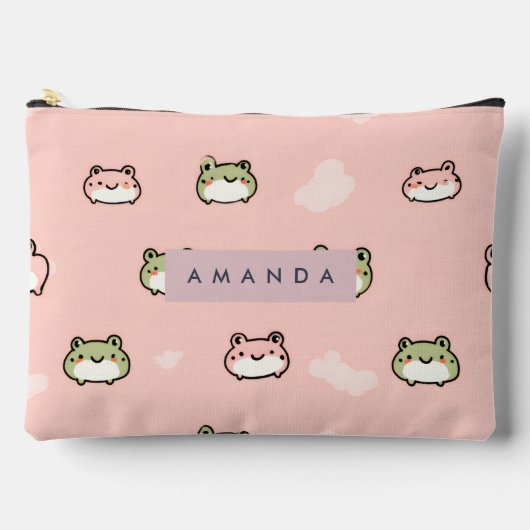 Personaliseer Schattige Kawaii Pastel Frog Design  Etui (Voorkant)