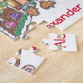 Personaliseer Schattigee Meerkats puzzel blauw (Zijkant)