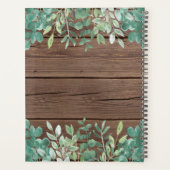 Personaliseer schuurhout Eucalyptus groen Planner (Achterkant)