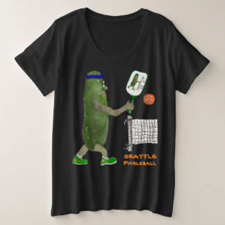 Personaliseer SEATTLE Mr. Pickle Pickleball Grote Maat T-shirt