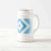 Personaliseer-sky blauwe diamantgradiënt bierpul (Voorkant rechts)