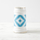 Personaliseer-sky blauwe diamantgradiënt bierpul (Center)