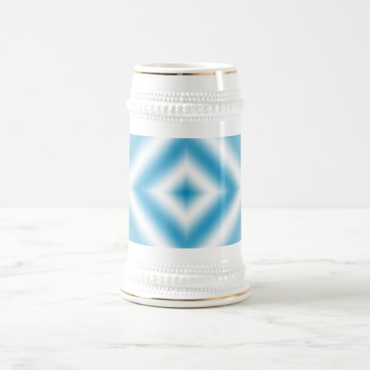 Personaliseer-sky blauwe diamantgradiënt bierpul (Center)