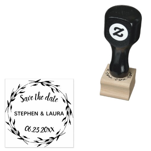 Personaliseer, sla de datum op. 	rubberstempel (Gestempeld)