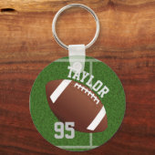 Personaliseer spelernaam en het Football van het A Sleutelhanger (Voorkant)