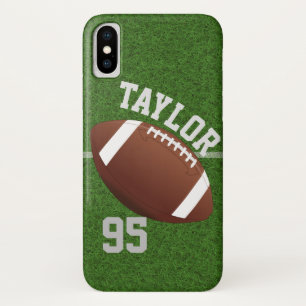 Personaliseer spelersnaam en -nummer voetbal iPhone x hoesje