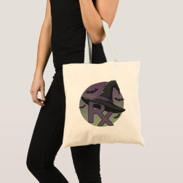 Personaliseer Spooky Witch Pet RX Halloween Tote Bag