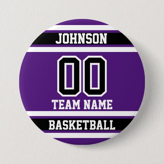 Personaliseer sport - Paarse - 100% Ronde Button 7,6 Cm (Voorkant)