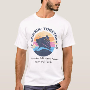 Personaliseer Sunset Family Cruise T-shirt