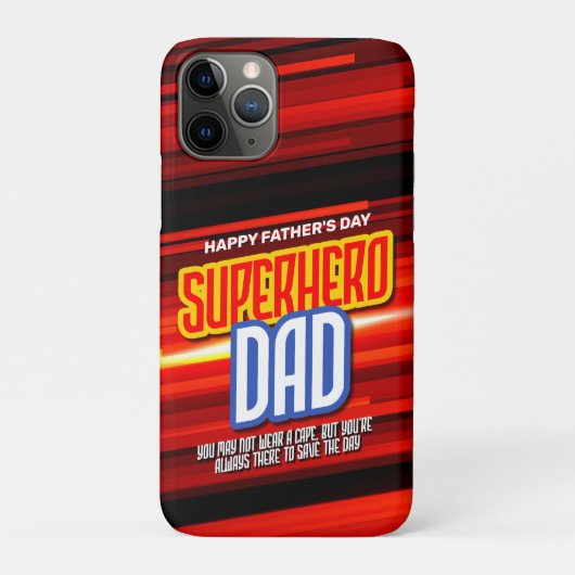Personaliseer SuperHero Papa Case-Mate iPhone Case (Achterkant)